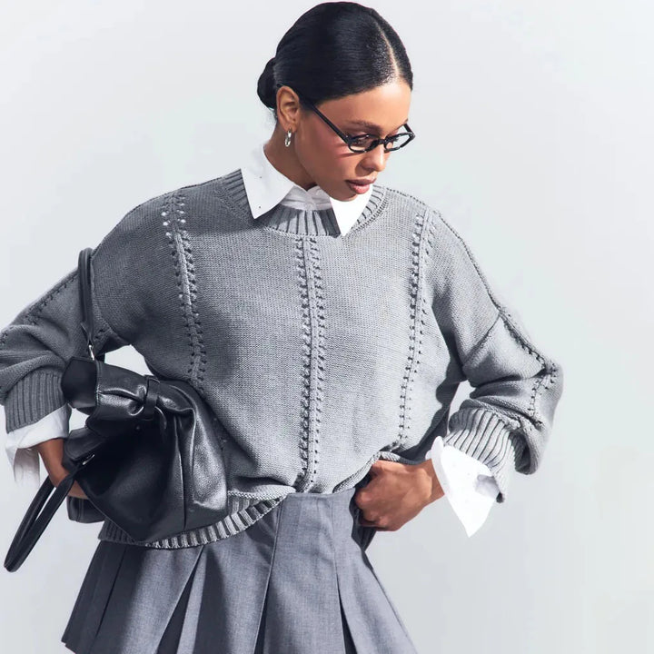 Hollow Out Knitted Pullover