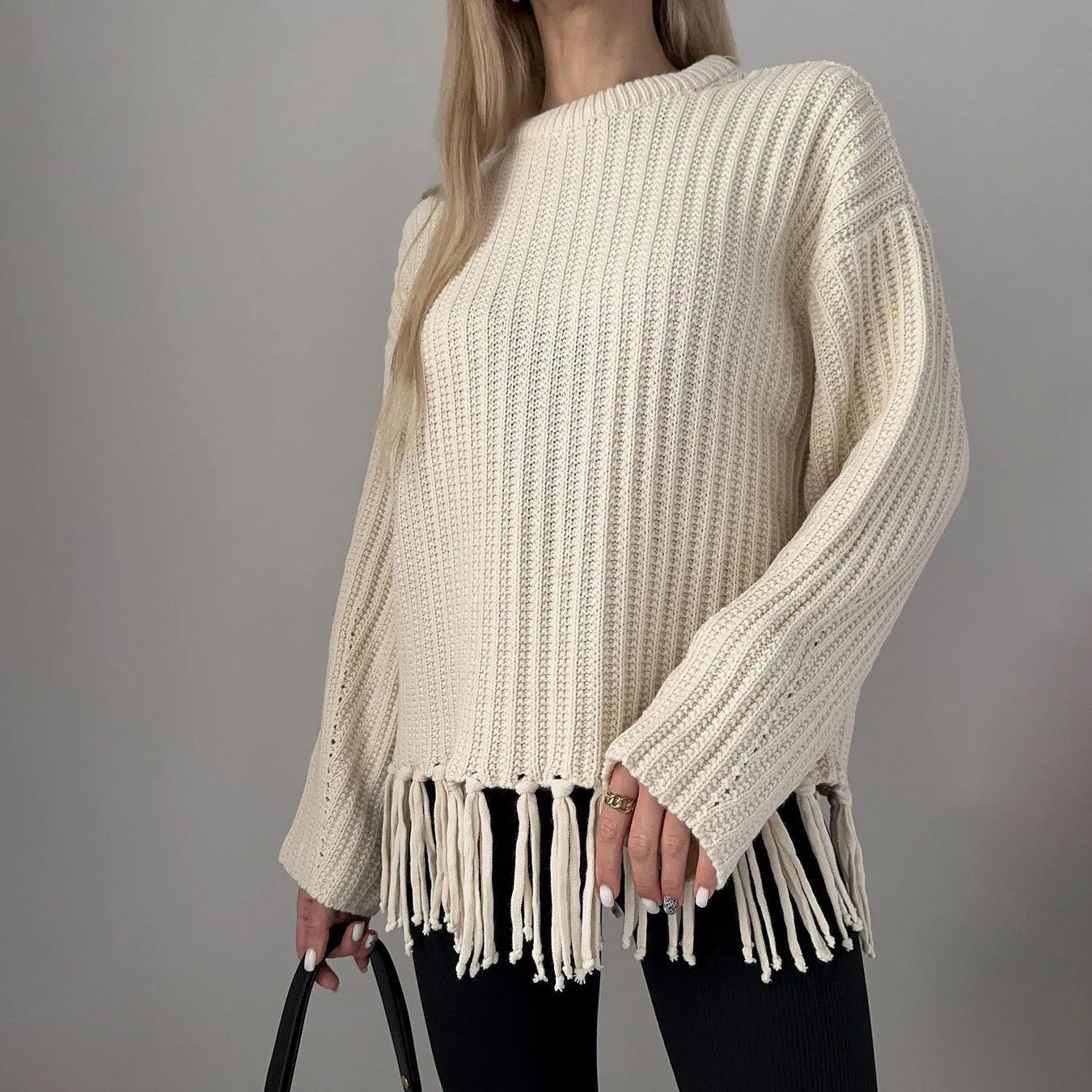 Tassel Knitted Oversized Sweater