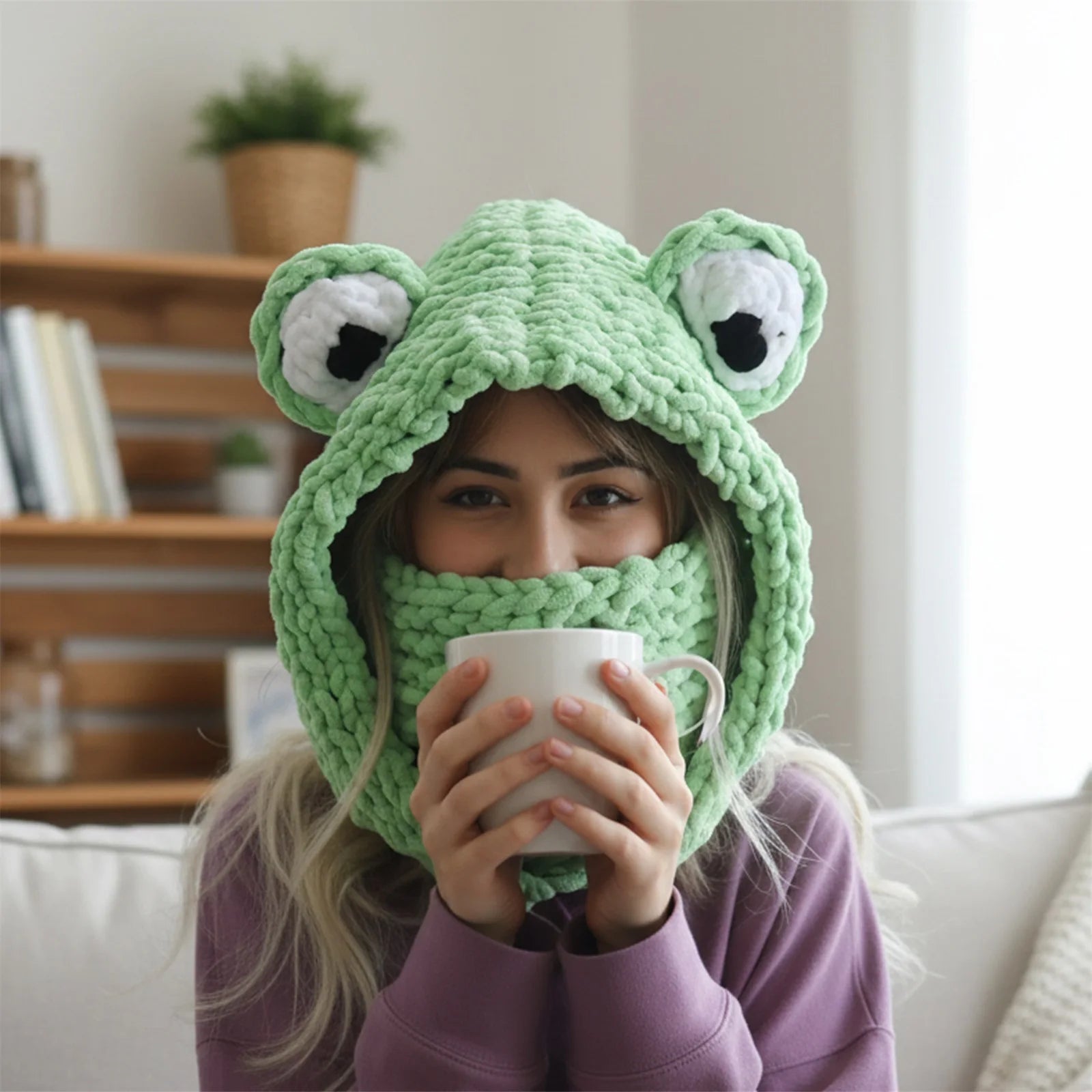 Knitted Hat Scarf Combo