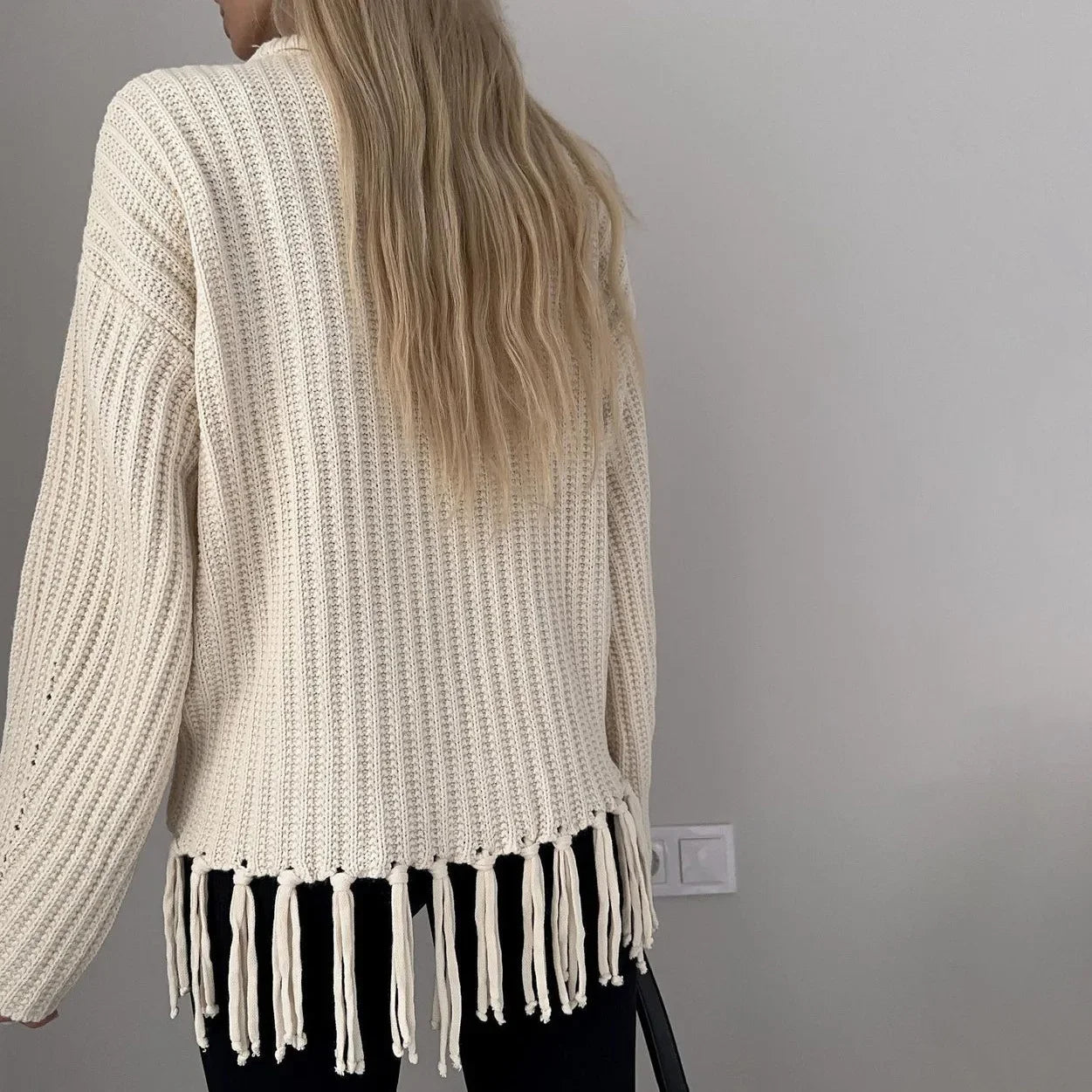 Tassel Knitted Oversized Sweater
