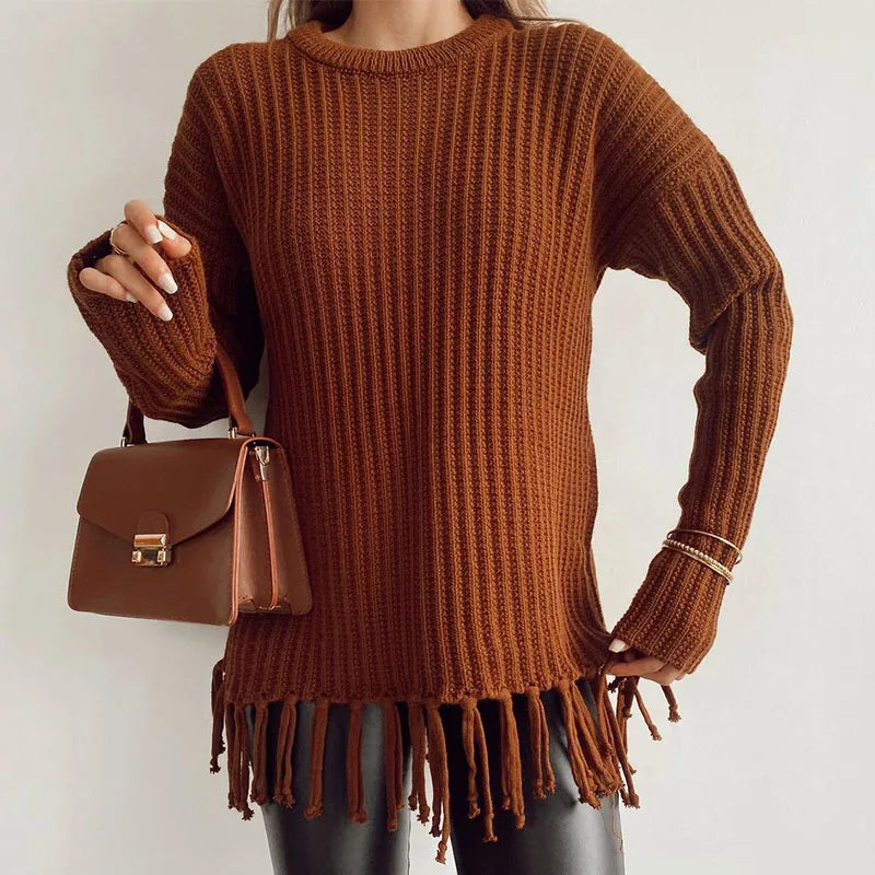 Tassel Knitted Oversized Sweater