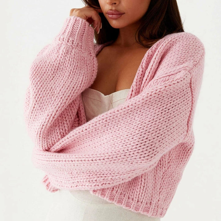 Cropped Knitwear Coat