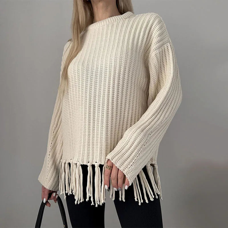 Tassel Knitted Oversized Sweater