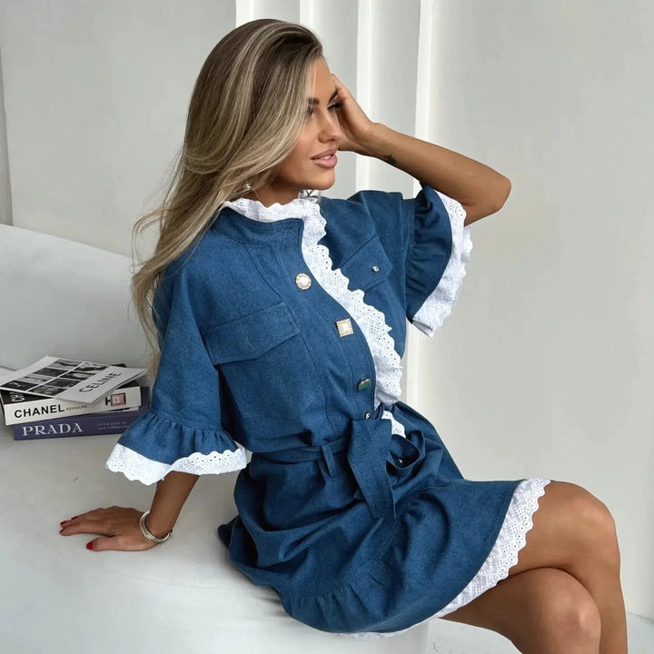 Short Sleeved Denim Dress