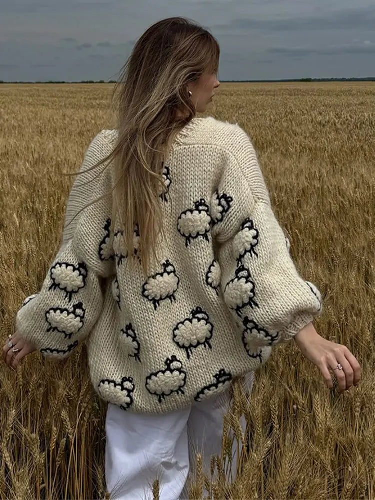 Knitted Sheep Cardigan