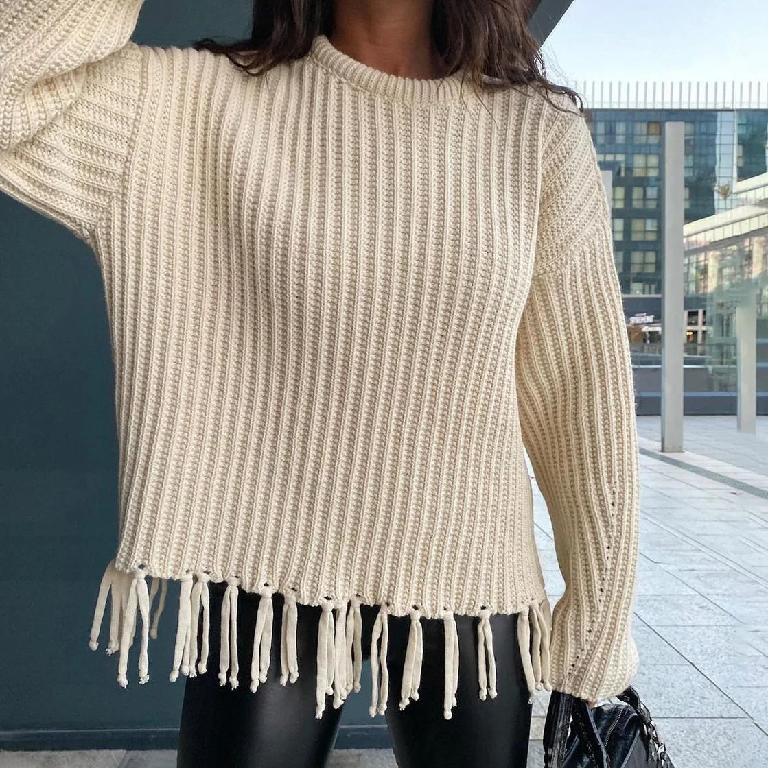 Tassel Knitted Oversized Sweater